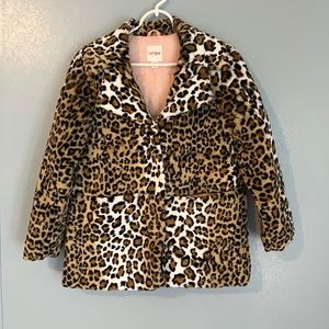 Girls Cat & Jack leopard print jacket